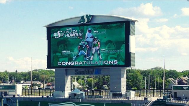 The Riders would celebrate their three Grey Cup champions